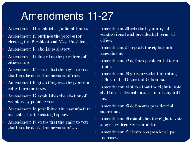 U S Constitution Amendments 11 27 Dittoville